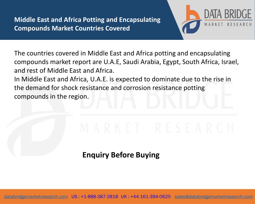 Ppt Middle East And Africa Potting And Encapsulating Compounds