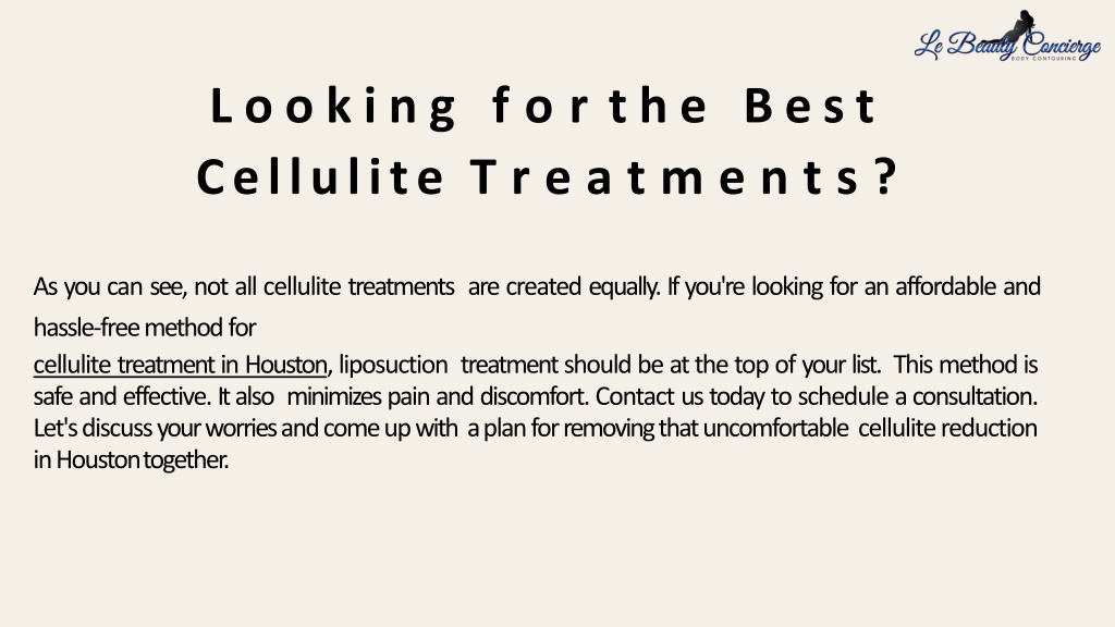 PPT How To Choose Effective Cellulite Treatments PowerPoint