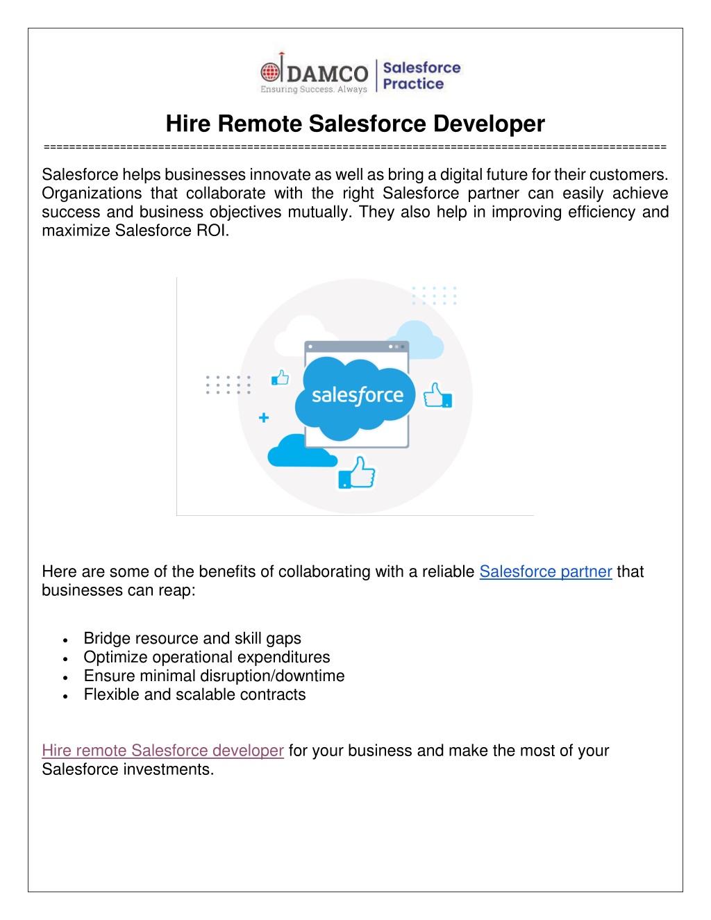 Ppt Hire Remote Salesforce Developer Powerpoint Presentation Free