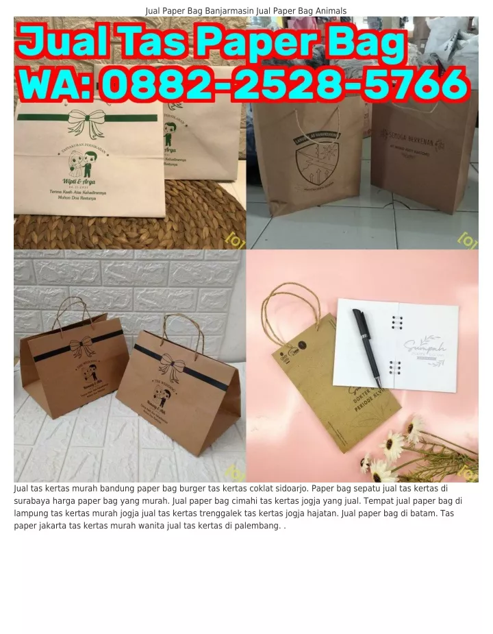 Ppt Wa Tas Kertas Termasuk Kemasan Paper Bag Kecil