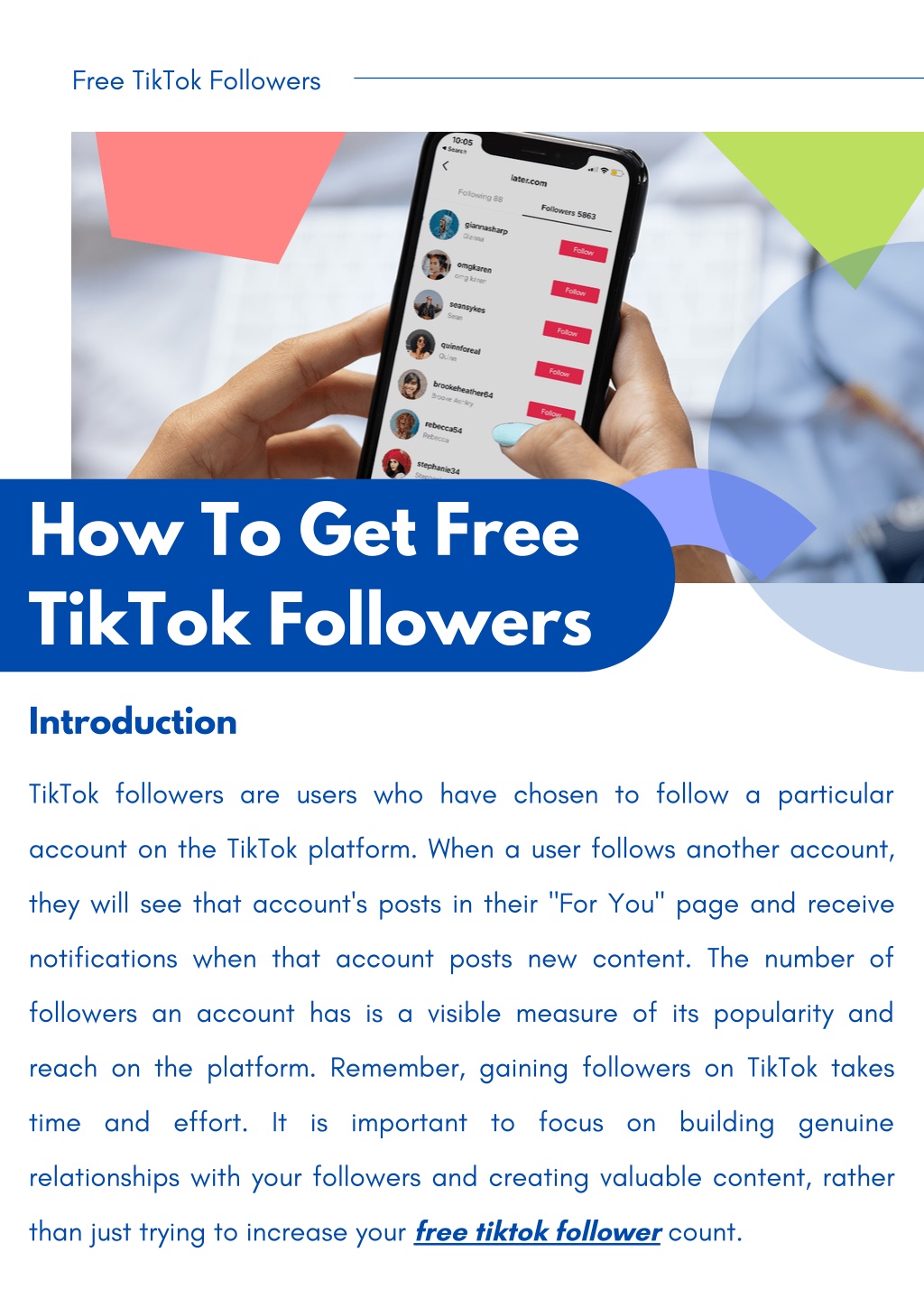 Ppt How To Get Free Tiktok Followers Powerpoint Presentation