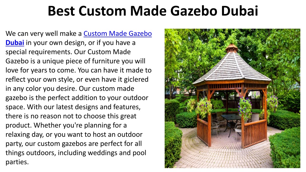 Ppt Best Custom Made Gazebo Dubai Powerpoint Presentation Free