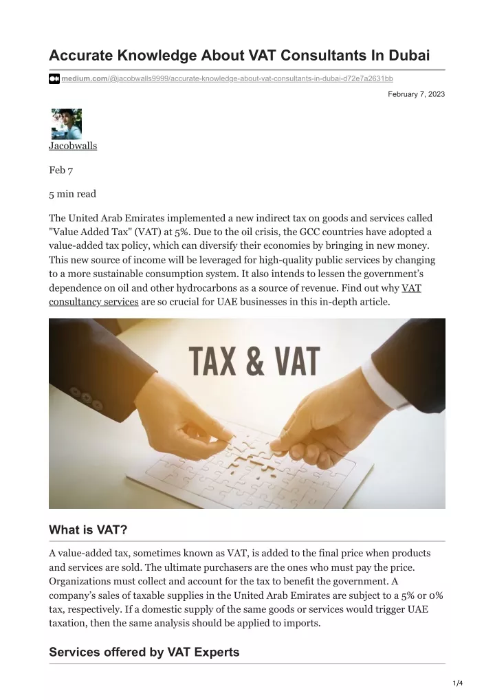 Ppt Accurate Knowledge About Vat Consultants In Dubai Powerpoint