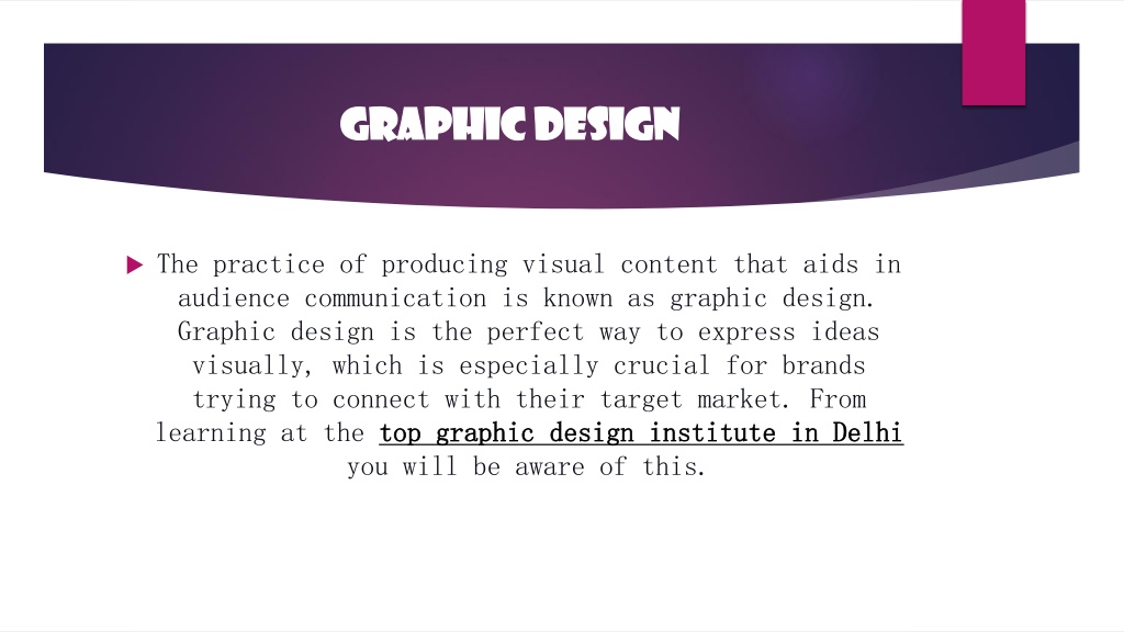 Ppt Top Graphic Design Institute In Delhi Powerpoint Presentation