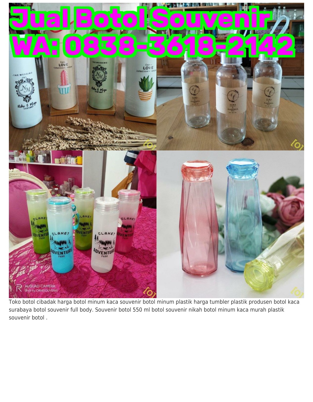 PPT Ö8З8ЗᏮ1821Կ2 WA Harga Souvenir Botol Murah Desain Souvenir