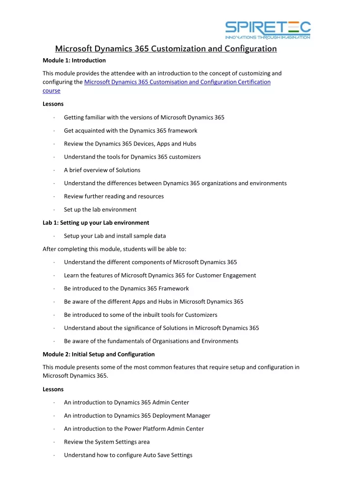 PPT 55242 Microsoft Dynamics 365 Customization And Configuration