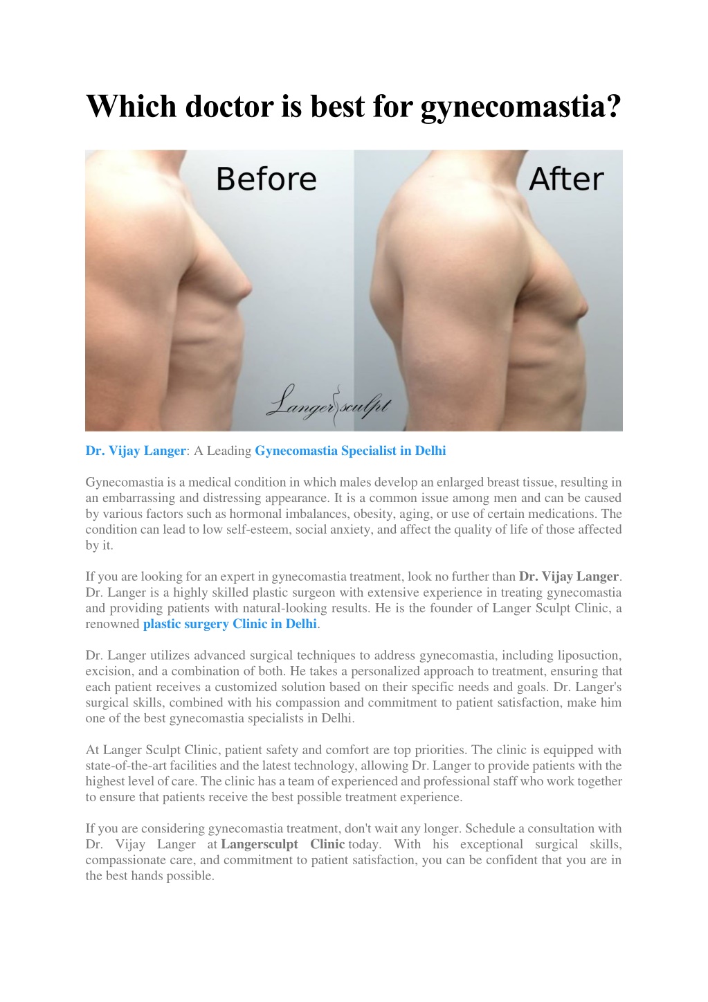 PPT Which Doctor Is Best For Gynecomastia PowerPoint Presentation