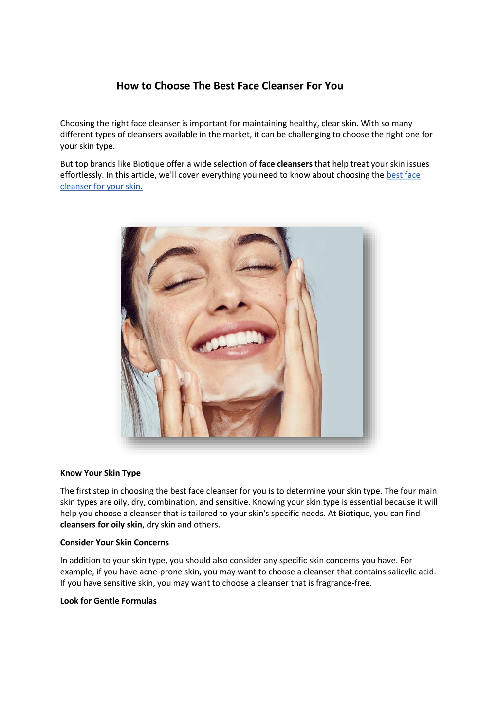 Ppt How To Choose The Best Face Cleanser For You Powerpoint