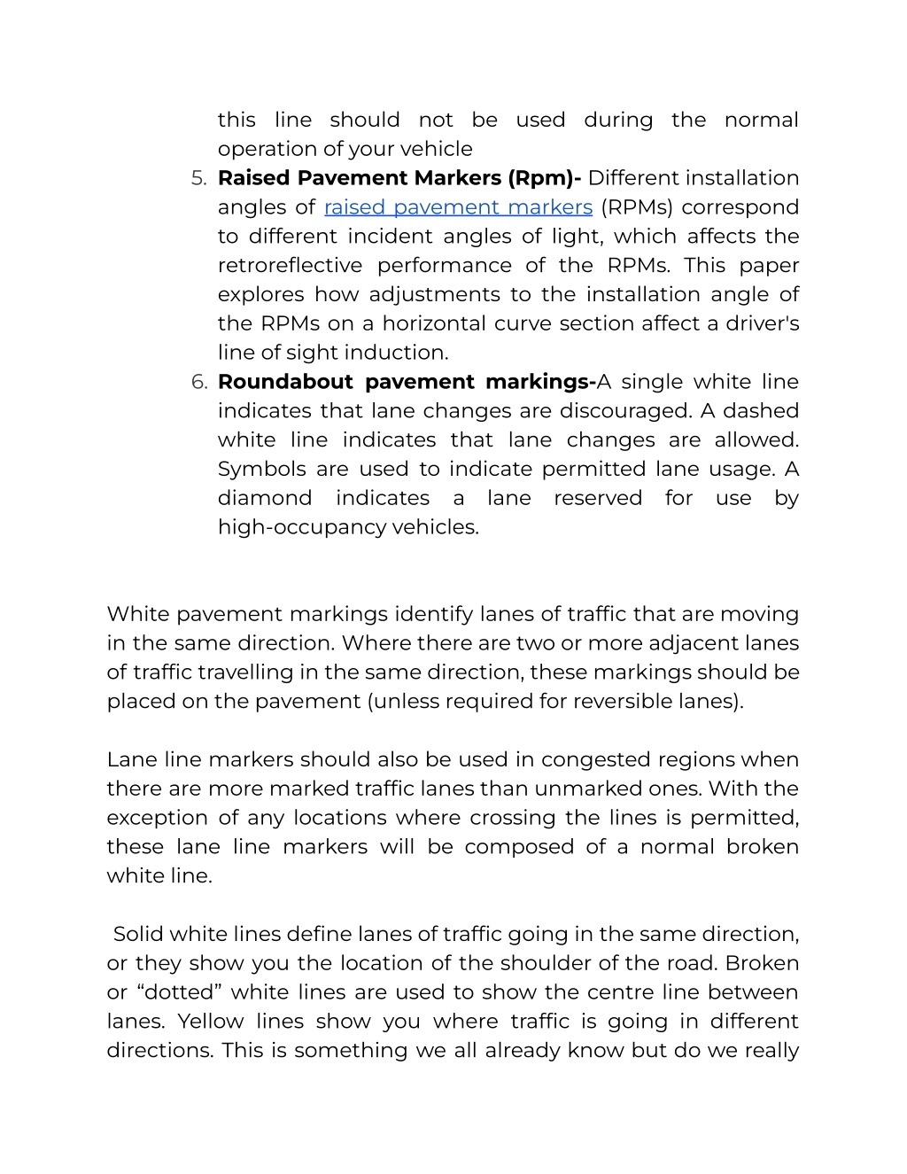 PPT Types Of Pavement Markings And Their Meanings PowerPoint