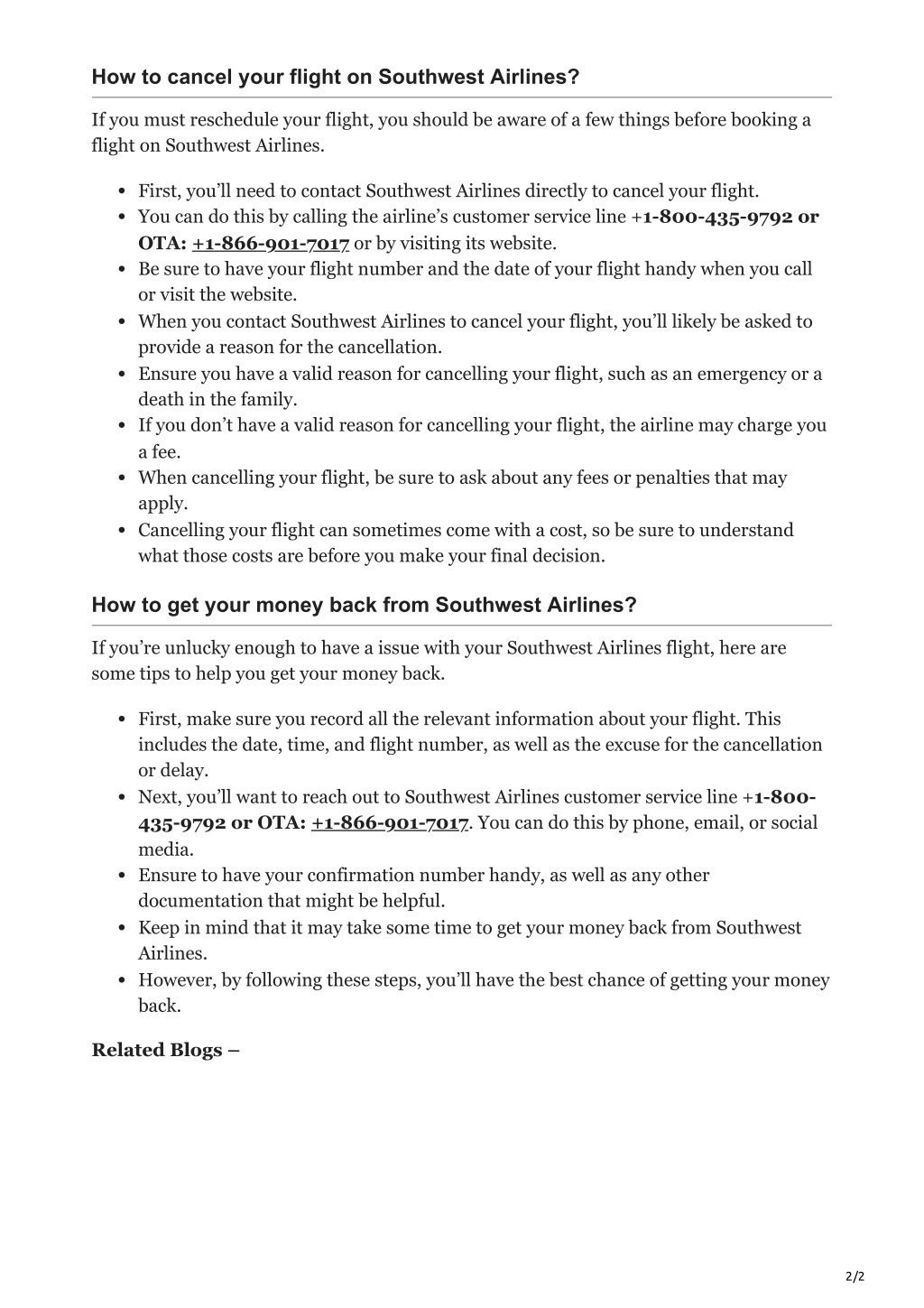 Ppt How To Cancel Your Southwest Flight Flyavionic Powerpoint