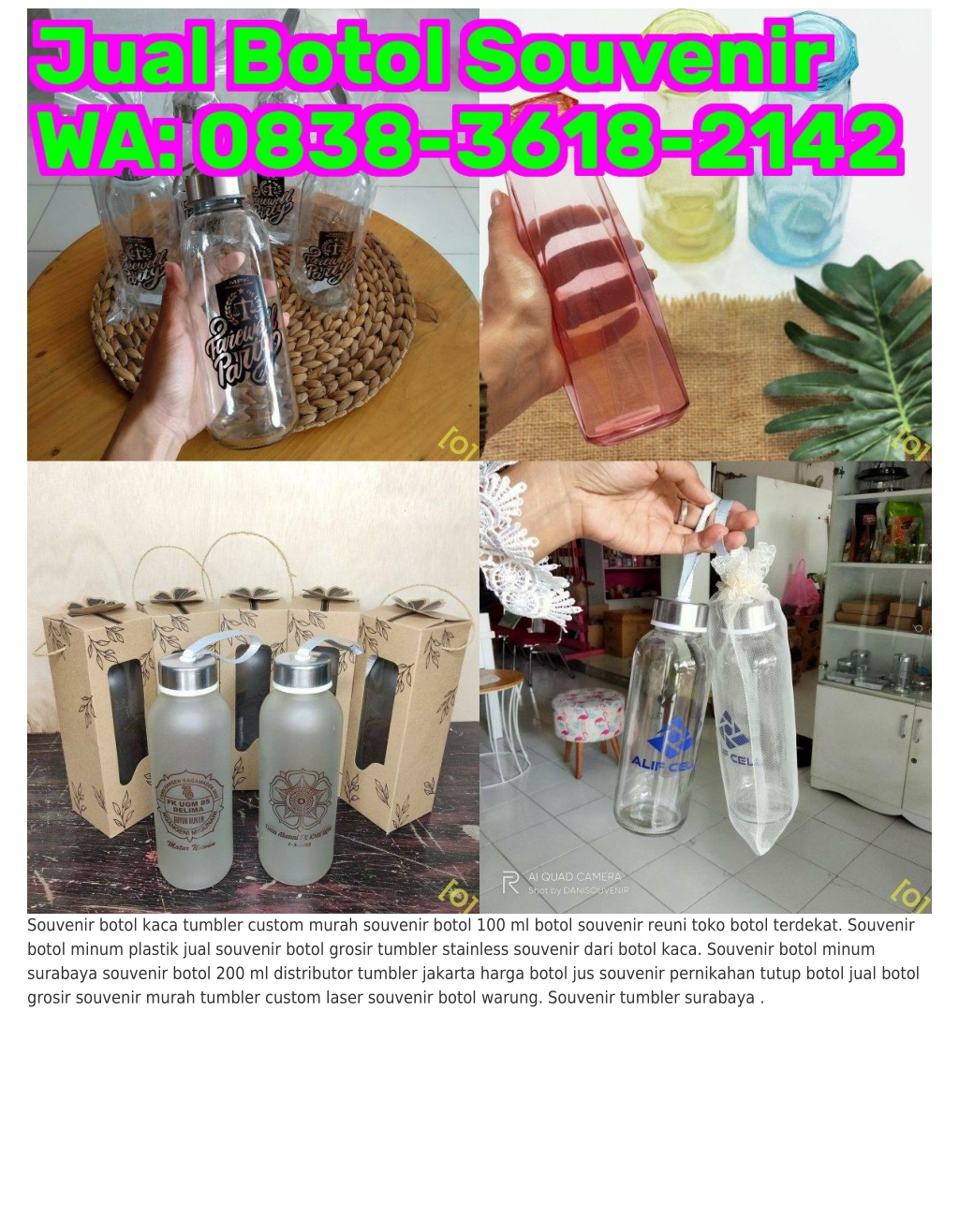 PPT Ö8З8 З618 ᒿ1Կᒿ WA Jual Souvenir Botol Tumbler Custom Murah