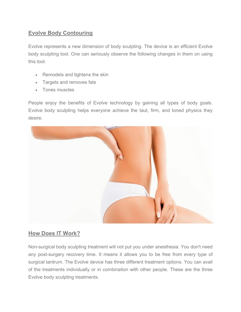 PPT Evolve Body Contouring And Its 3 Body Sculpting Treatment