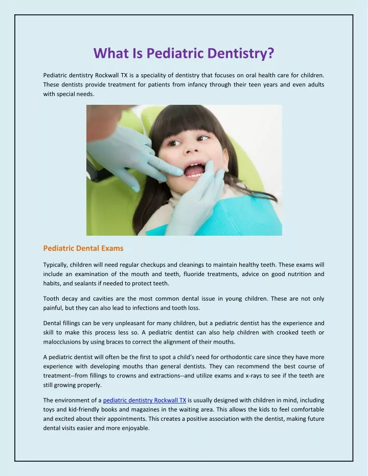 Ppt What Is Pediatric Dentistry Powerpoint Presentation Free