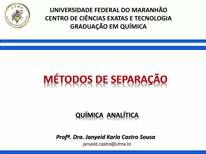 PPT Métodos de separação cromatografia PowerPoint Presentation ID