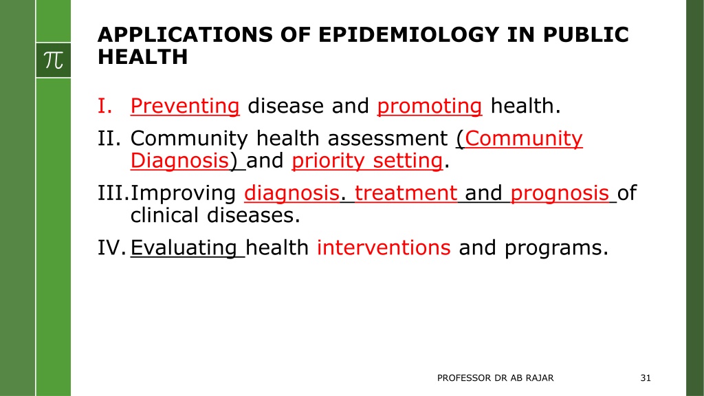 PPT BASIC PRINCIPLES OF EPIDEMIOLOGY PowerPoint Presentation Free