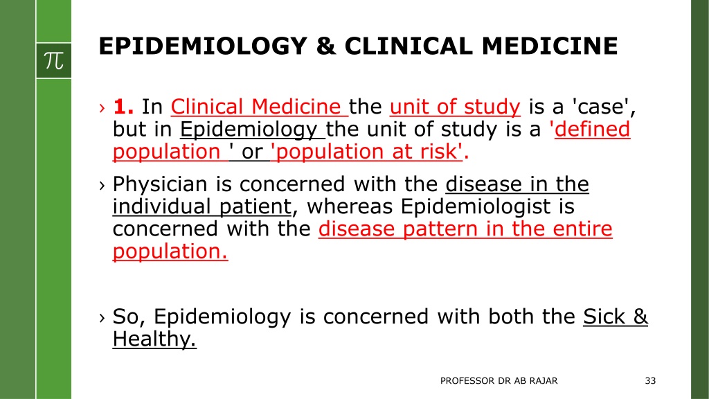 PPT BASIC PRINCIPLES OF EPIDEMIOLOGY PowerPoint Presentation Free