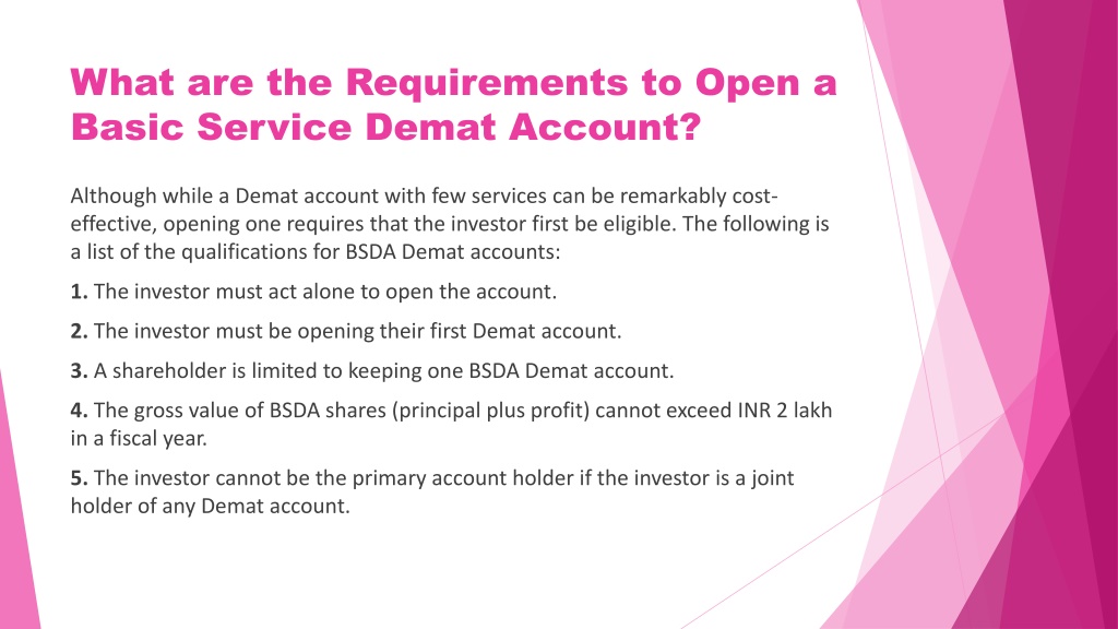 PPT BSDA Demat Account Motilal Oswal PowerPoint Presentation Free