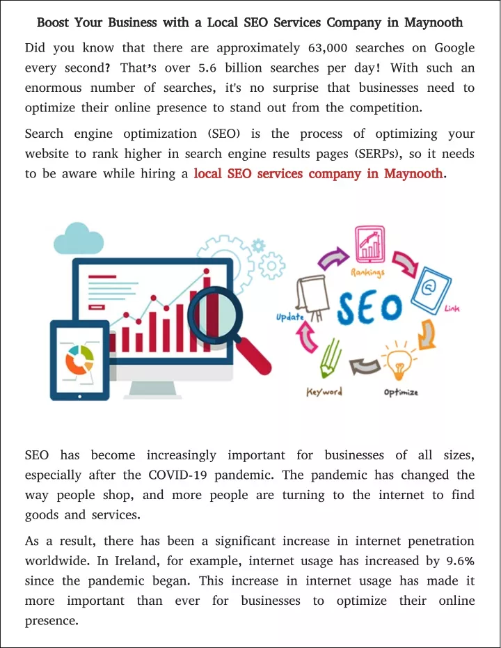 Ppt Boost Your Business With A Local Seo Services Company In Maynooth