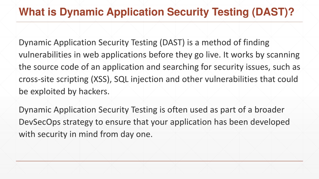 Ppt The Importance Of Dynamic Application Security Testing Powerpoint