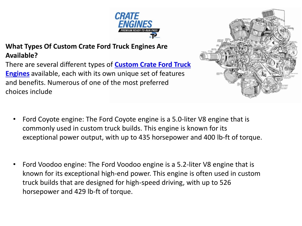 Ppt The Heart Of Your Custom Ride Custom Crate Ford Truck Engines