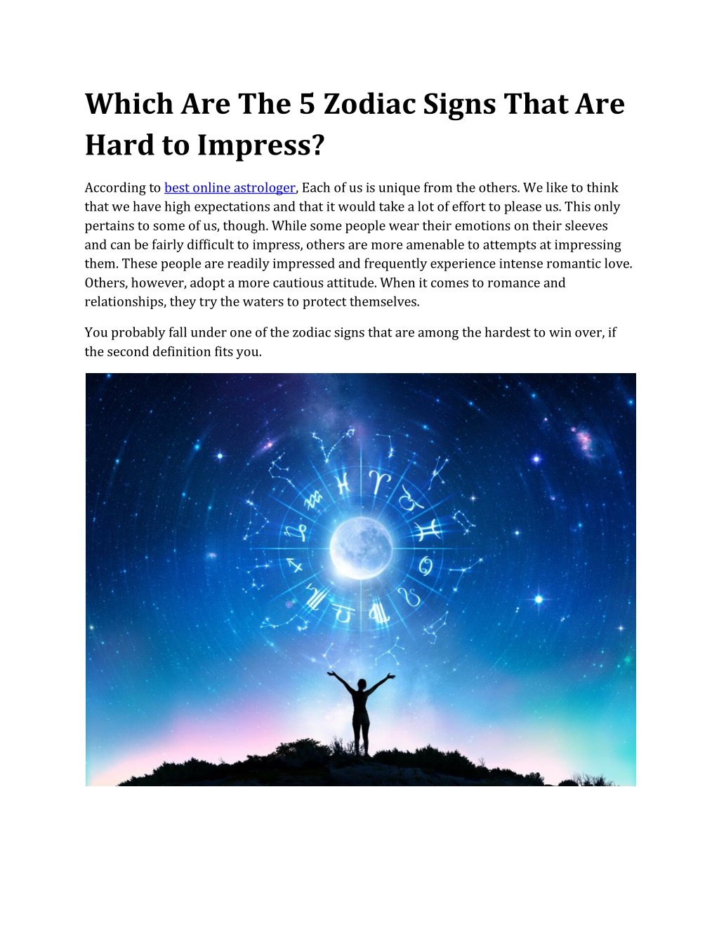 PPT Which Are The 5 Zodiac Signs That Are Hard To Impress PowerPoint