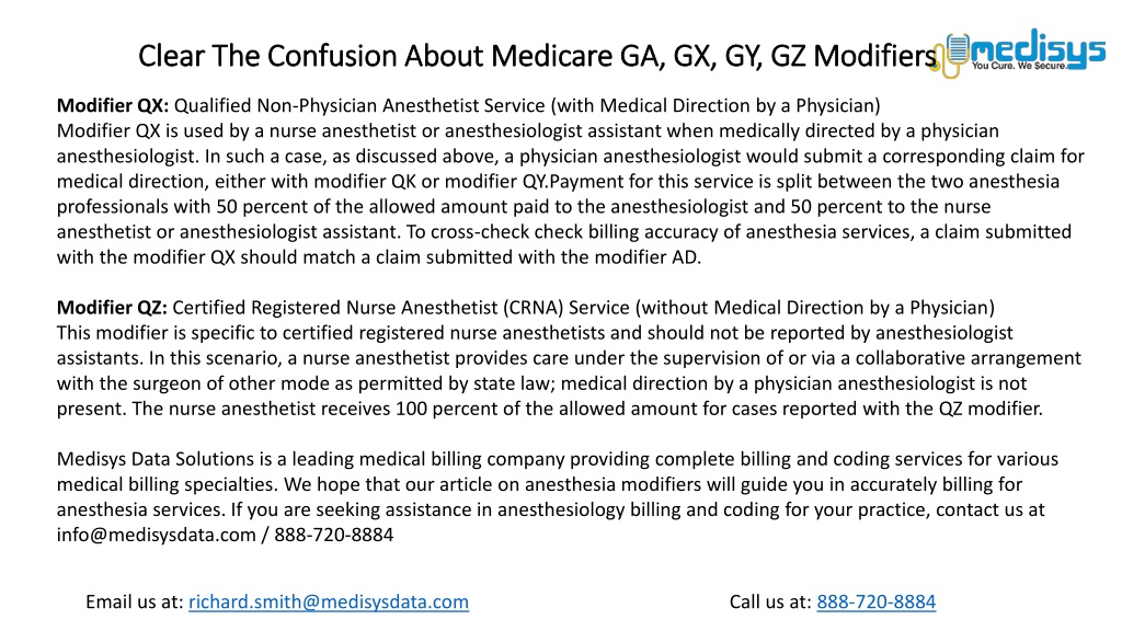 PPT Clear The Confusion About Medicare GA GX GY GZ Modifiers