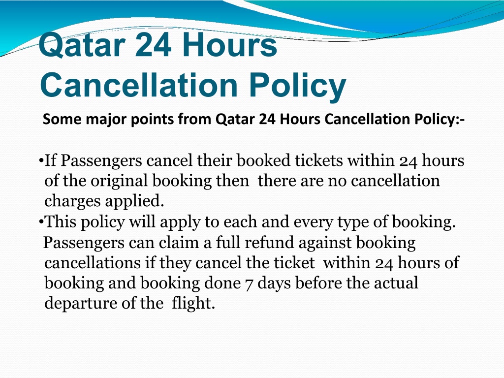 PPT Qatar Airways Cancellation Policy How To Cancel Flight