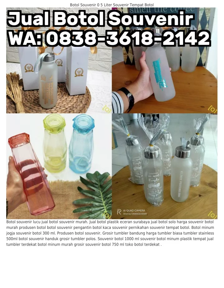 Ppt I I Wa Botol Souvenir Elegan Harga Minuman Botol