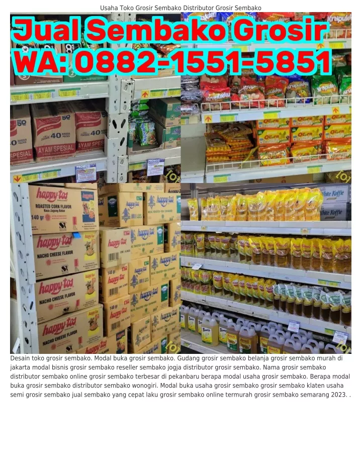 PPT Ô88ᒿl55l585l WA Nama Toko Grosir Sembako Grosir Sembako Harga