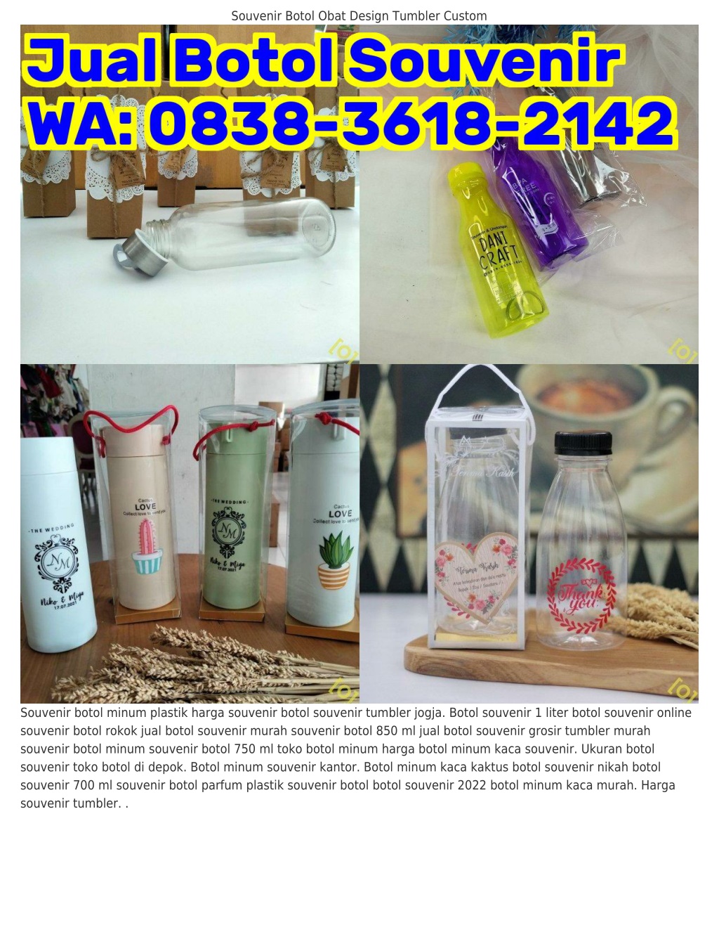 PPT ౦8З8 ЗϬ18 2142 WA Botol Souvenir 2 Liter Souvenir Dari Bahan