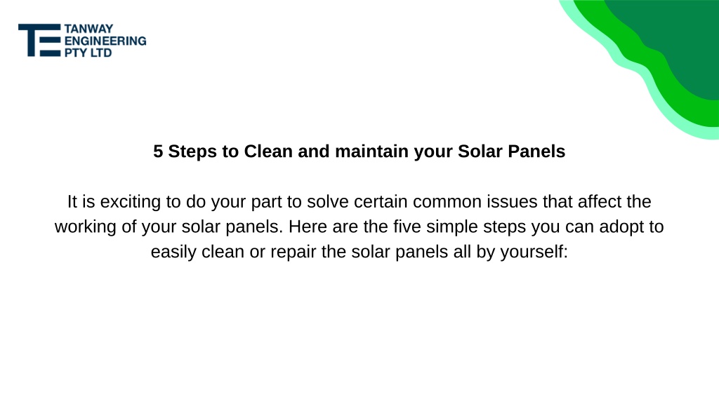 PPT Solar Panel Maintenance Step By Step Guide To Clean And Repair