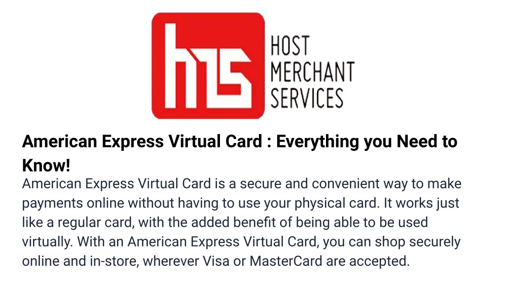 Ppt American Express Virtual Card Everything You Need To Know