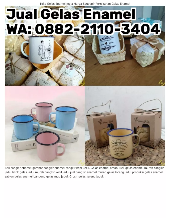 PPT O882 2IIO ᣮㄐOㄐ WA Harga Cangkir Enamel Jogja Harga Gelas Enamel