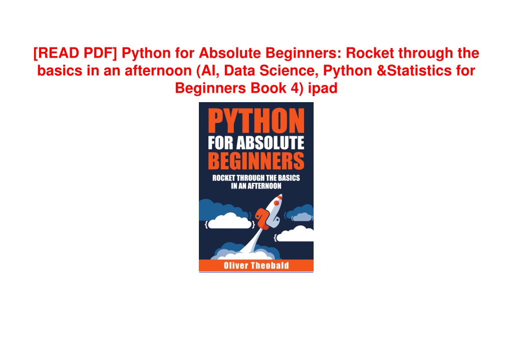 Ppt Read Pdf Python For Absolute Beginners Rocket Through The