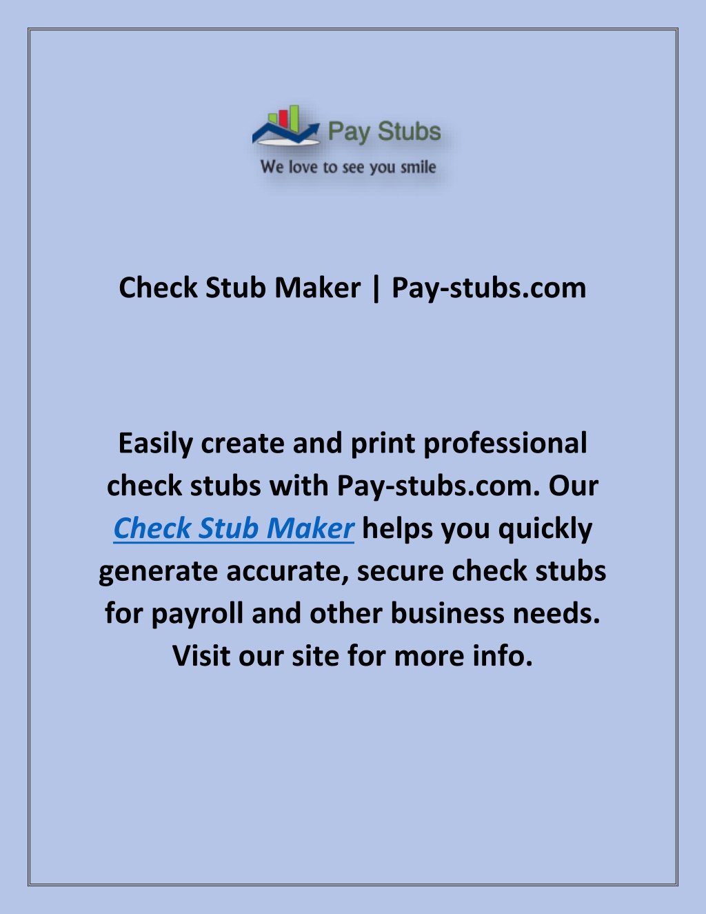 Ppt Check Stub Maker Pay Stubs Powerpoint Presentation Free