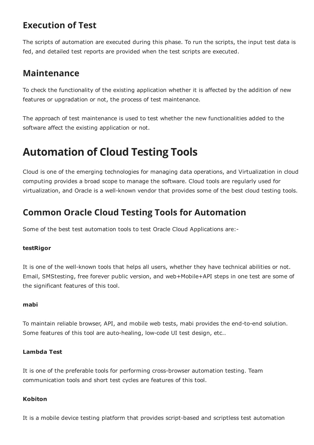 PPT Automation Testing Process With Cloud Testing Tools PowerPoint