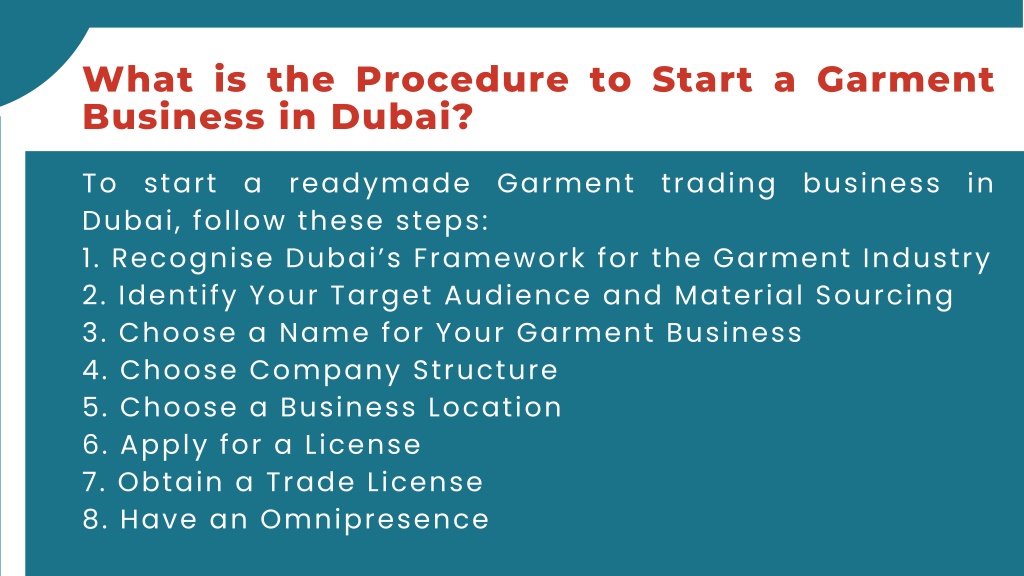 Ppt How To Start A Garment Trading Business In Dubai Powerpoint