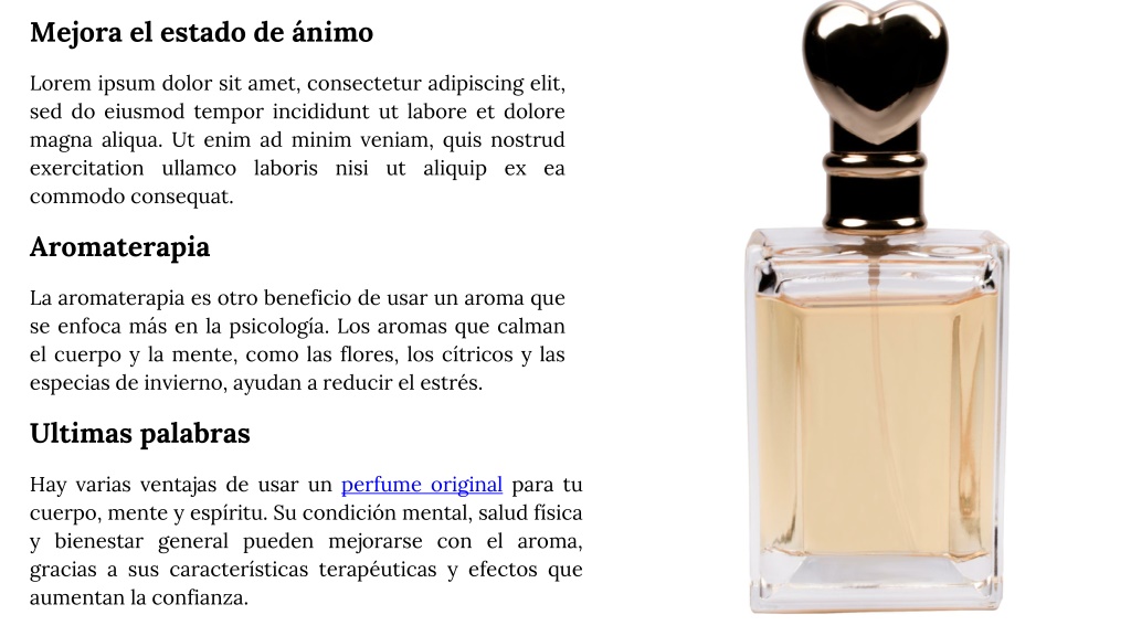 PPT Los Beneficios De Usar Un Perfume Original Para Tu Mente Cuerpo