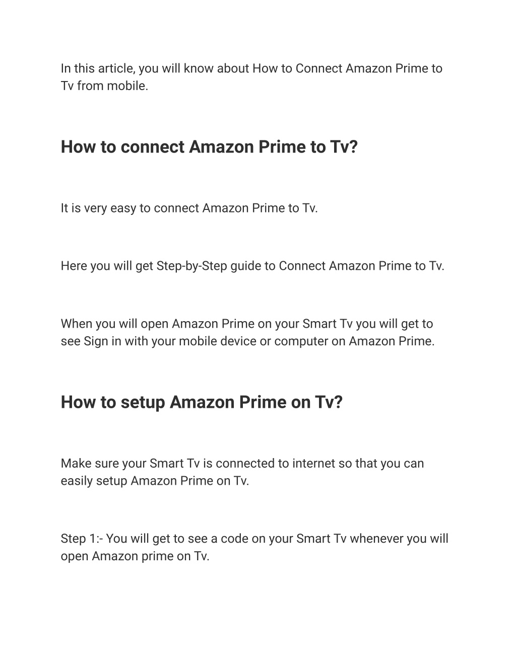 PPT How to connect Amazon Prime to Tv from mobile [StepByStep Guide