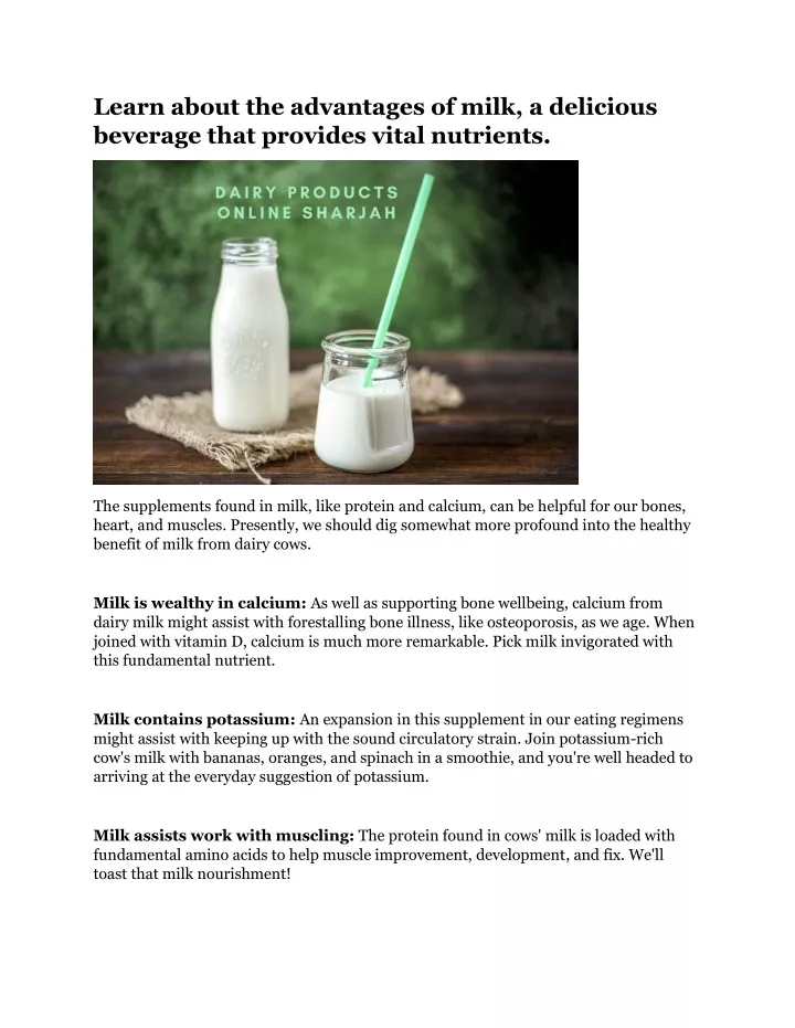 Dairy Benefits And Disadvantages at Matthew Nickerson blog