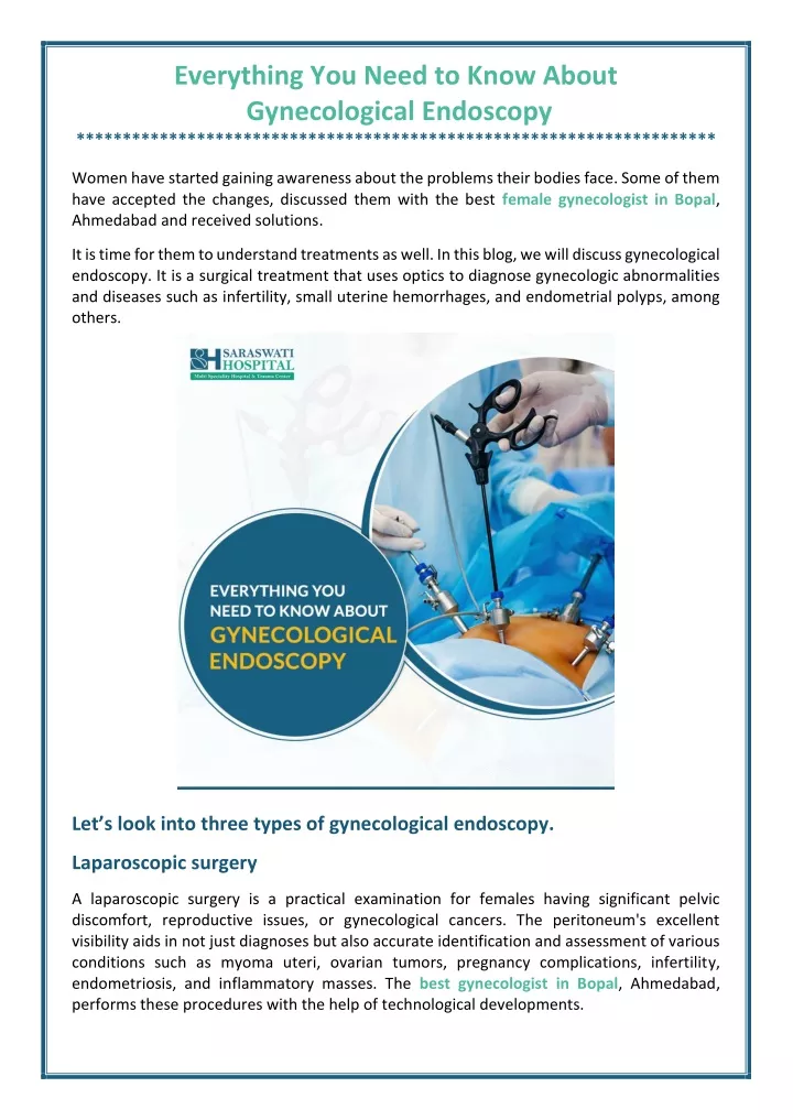 PPT - Everything You Need To Know About Gynecological Endoscopy ...