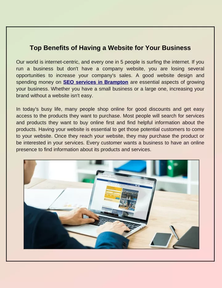 PPT - Top Benefits Of Having A Website For Your Business PowerPoint ...