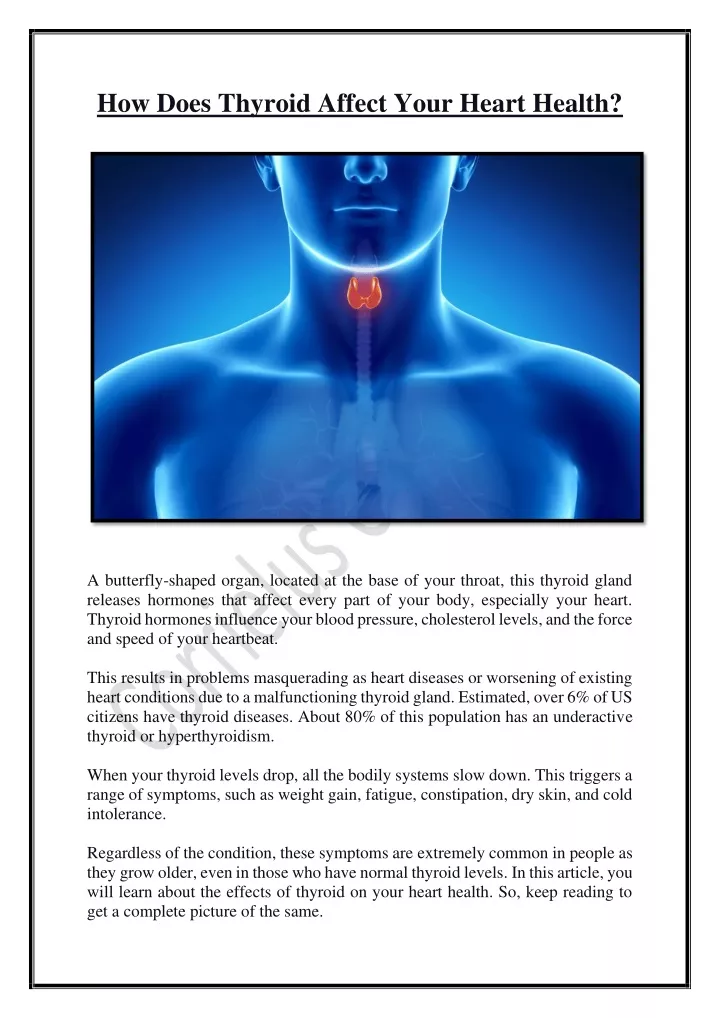 How Does Low Thyroid Affect The Heart