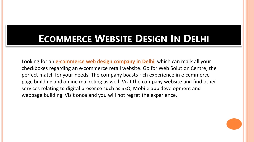 PPT - Best Website Designing Company In Delhi - Web Solution Centre ...