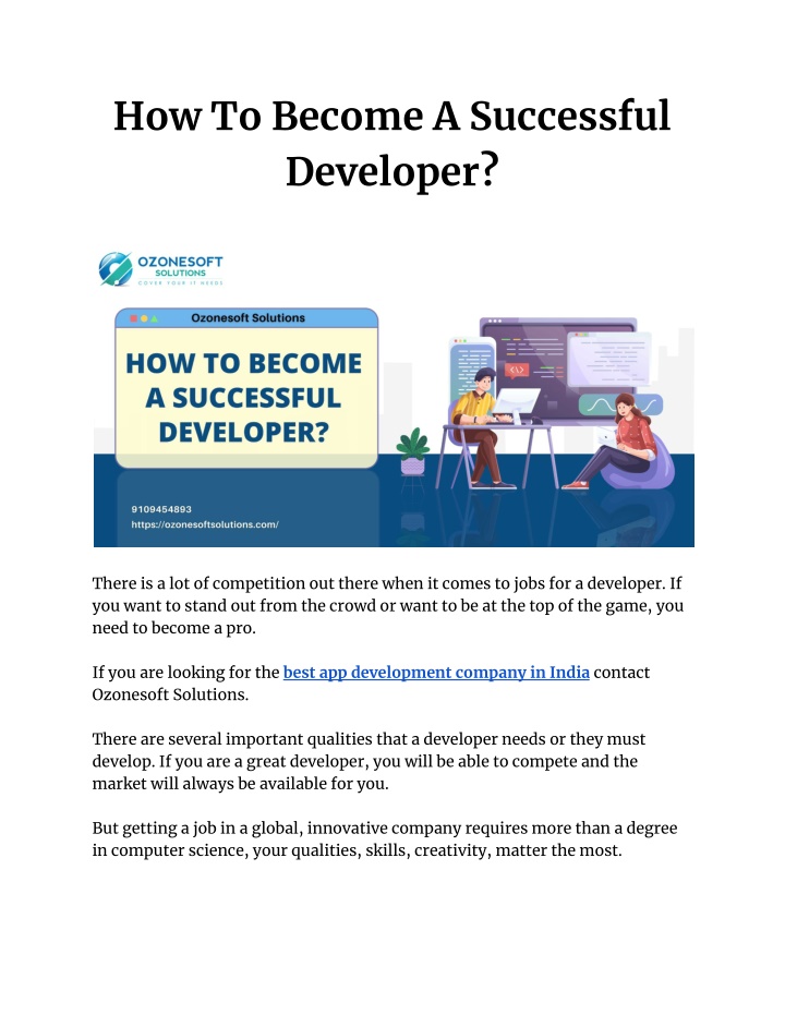 PPT How To Become A Successful Developer PowerPoint Presentation ppt-how-to-become-a-successful-developer-powerpoint-presentation