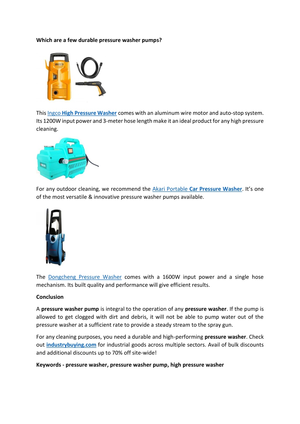 PPT Tips for Pressure Washer Pump Maintenance PowerPoint Presentation