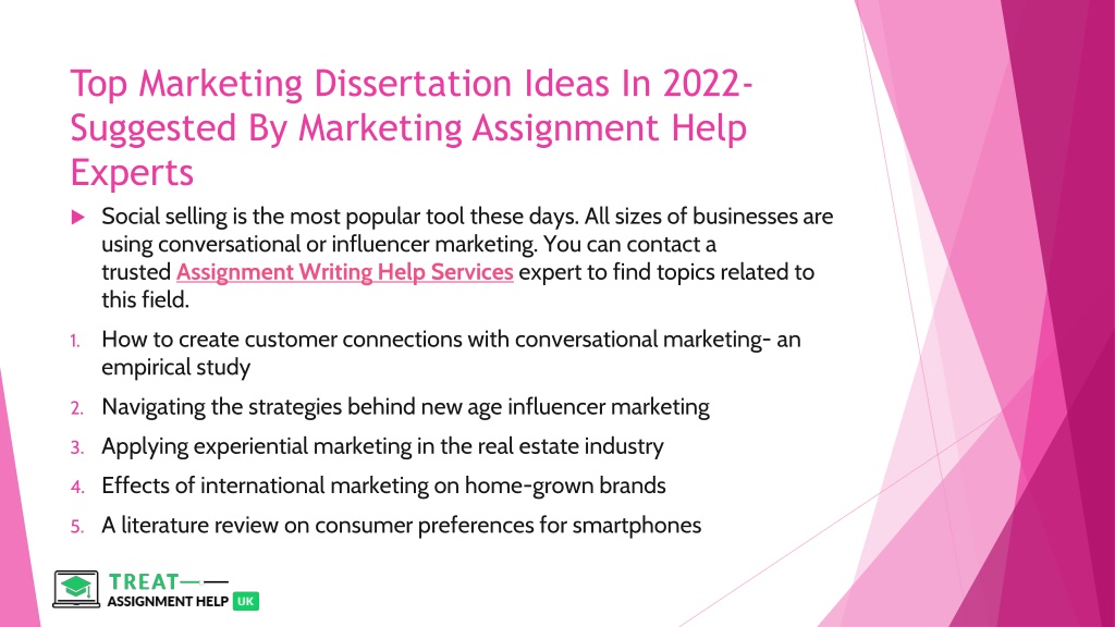 marketing dissertation ideas 2022