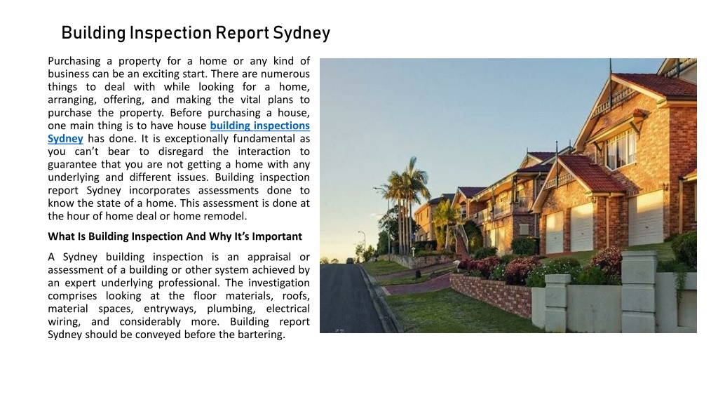 PPT - Make Your Building Secure By Sydney Building Inspection ...