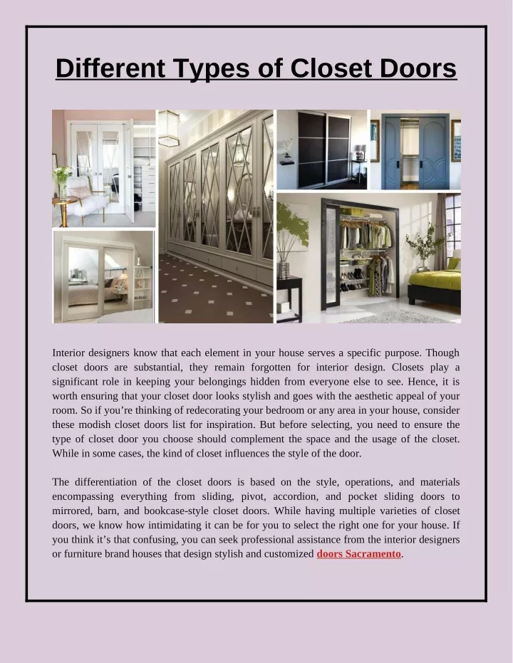 PPT - Various Styles of Closet Doors PowerPoint Presentation, free ...