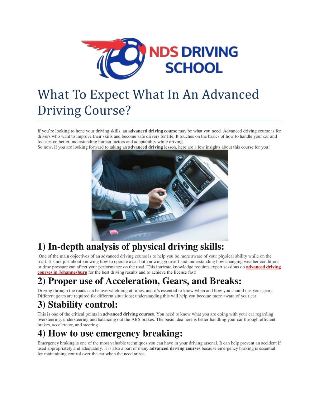 PPT - What To Expect What In An Advanced Driving Course PowerPoint ...